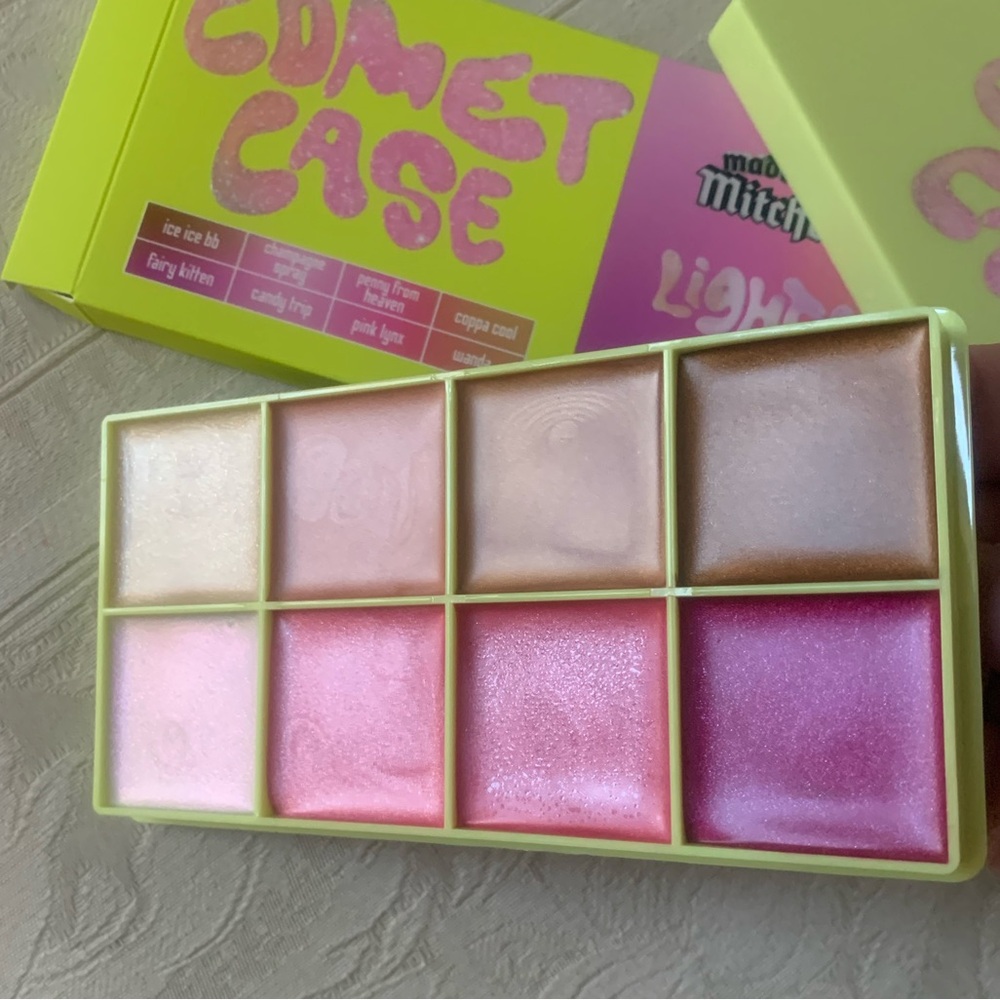 Made by Mitchell Comet Case Cream Blush & Highlighter Palette Curve Case Lights